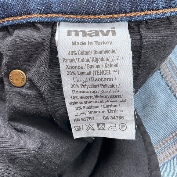 Mavi Jeans Mens 41W x 31L Blue Zach Straight Leg Denim Cotton Stretch Lyocell - Picture 7 of 14